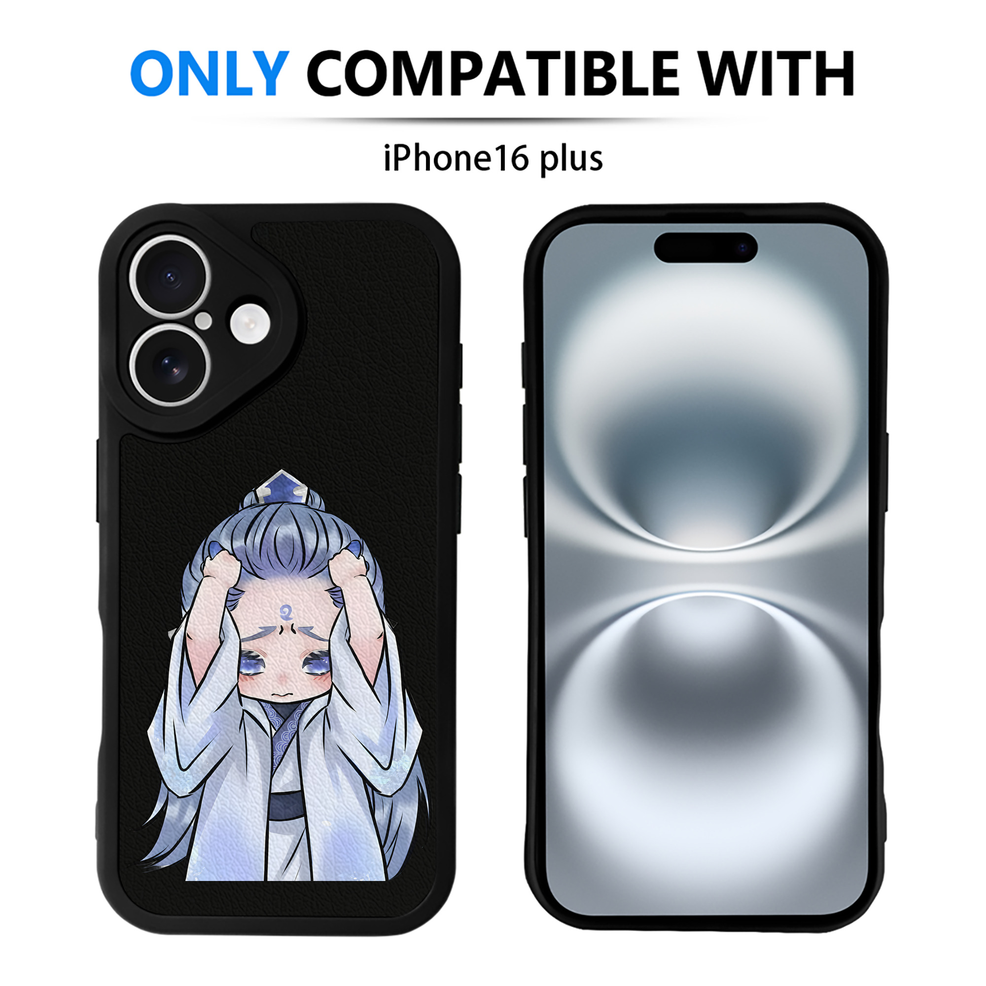 （画像用） Ne Zha 2 ナタ 魔童の大暴れ 【iPhone 16シリーズ対応】シリコンスマホケース（レザー調） 材質：シリコン